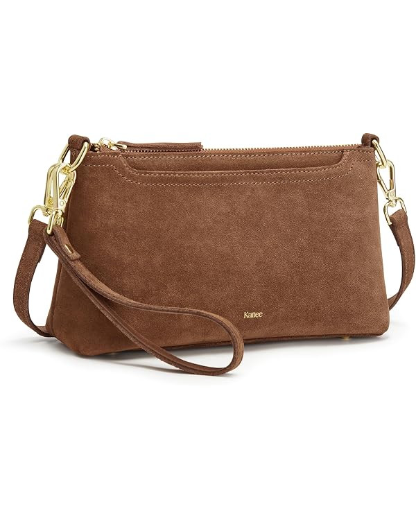 Kattee Leather Crossbody Bags for Women Trendy, Small Shoulder Purses and Handbags, Clutch Wristl... | Amazon (US)