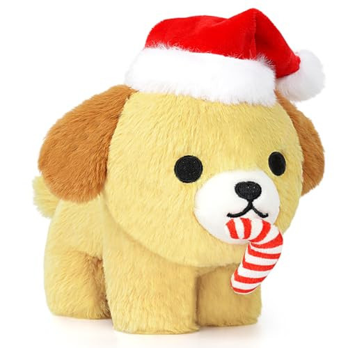 JIAJEGTGT Dog Plush Pillow, Dog Stuffed Animal Cute Christmas Plush Stuffed Dog Plushies Doll, Soft Christmas Stuffed Animal Toy for Kids | Amazon (US)