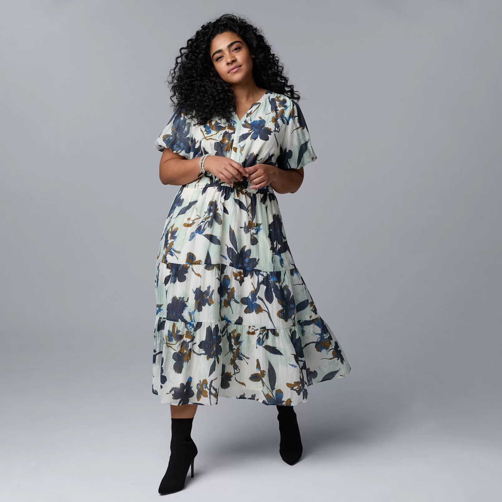 Plus Size Simply Vera Vera Wang Maxi Fem Dress | Kohl's