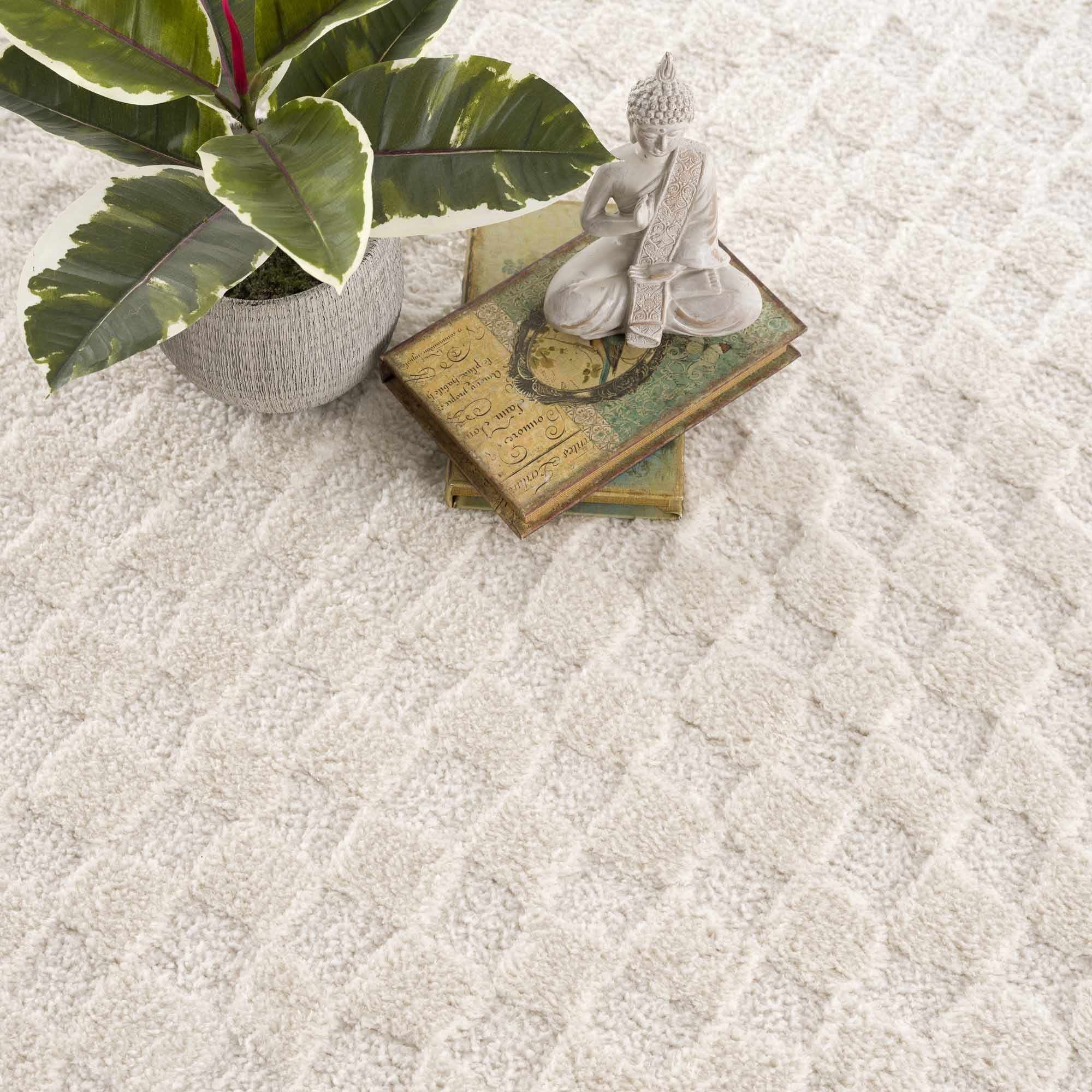 Leryn Ivory Checkered Area Rug | Boutique Rugs