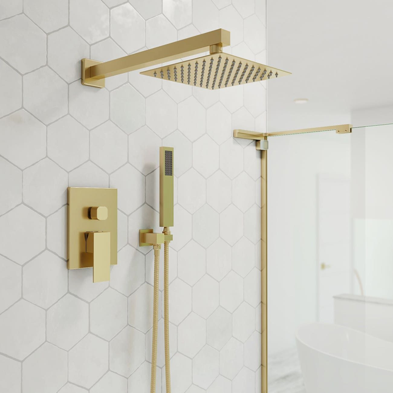 Rainfall Shower Set with Handshower | Vintage Tub & Bath