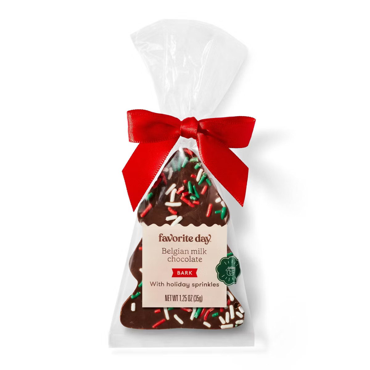 Christmas Belgian Milk Chocolate Bark with Christmas Sprinkles - 1.25oz - Favorite Day™ | Target