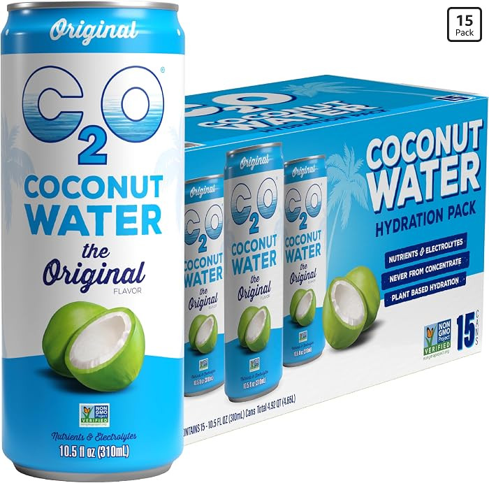 C2O - Coconut Water, The Original Flavor (15 Pack) - Made with Fresh Coconut Water - Plant Based ... | Amazon (US)