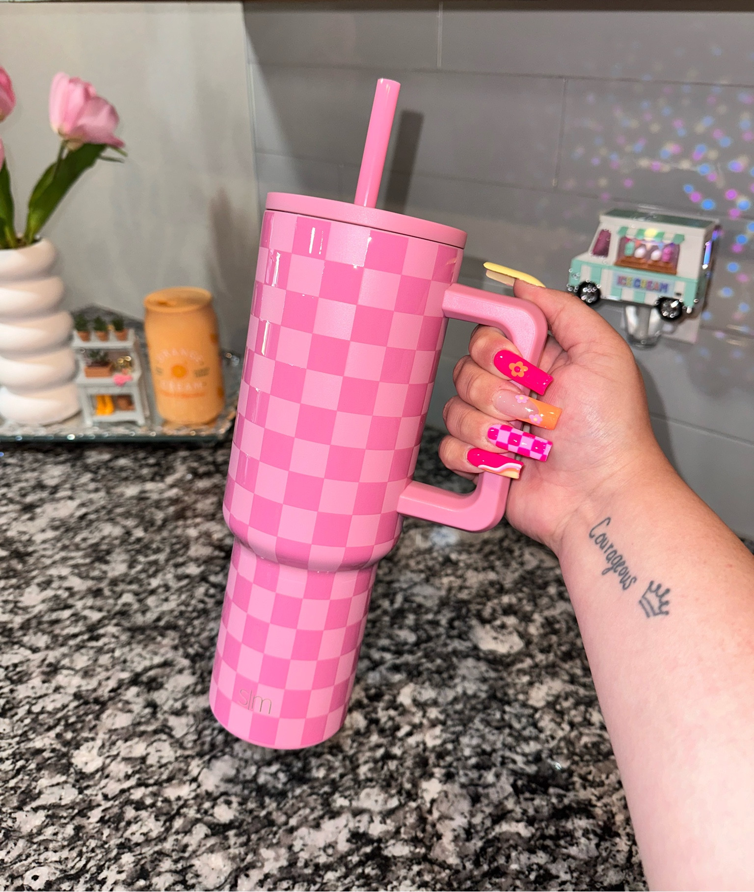 The cutest new checkered pink cup🎀🩷🤭 

#LTKGiftGuide #LTKSeasonal #LTKHome