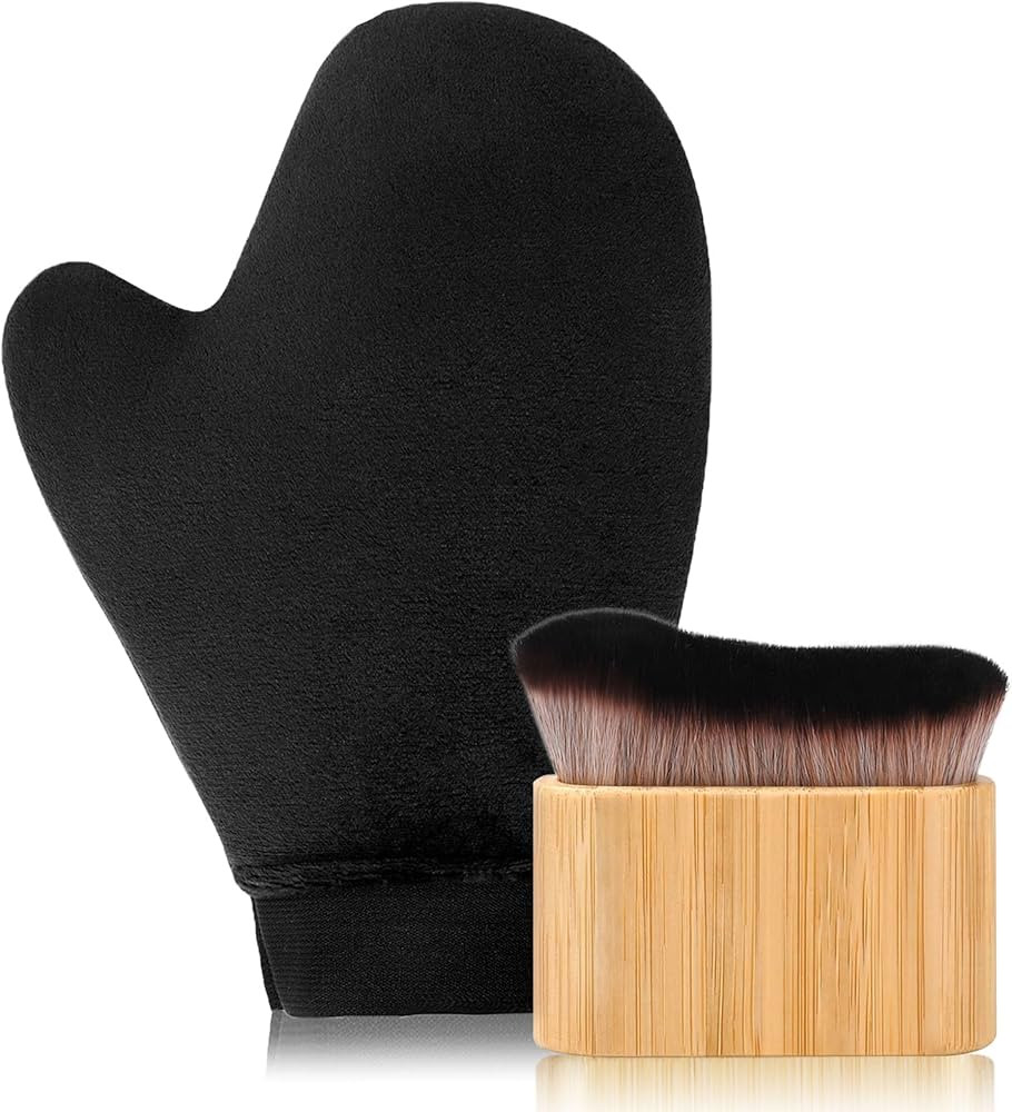 2 in 1 Tanning Mitts Self Tanner Mitt Applicator Self Tanning Mitt and Brush,Tanning Gloves for S... | Amazon (US)
