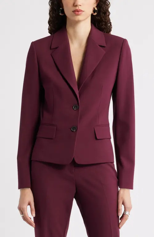 Nordstrom The Hanna Slim Fit Blazer in Burgundy Royale at Nordstrom, Size X-Large | Nordstrom