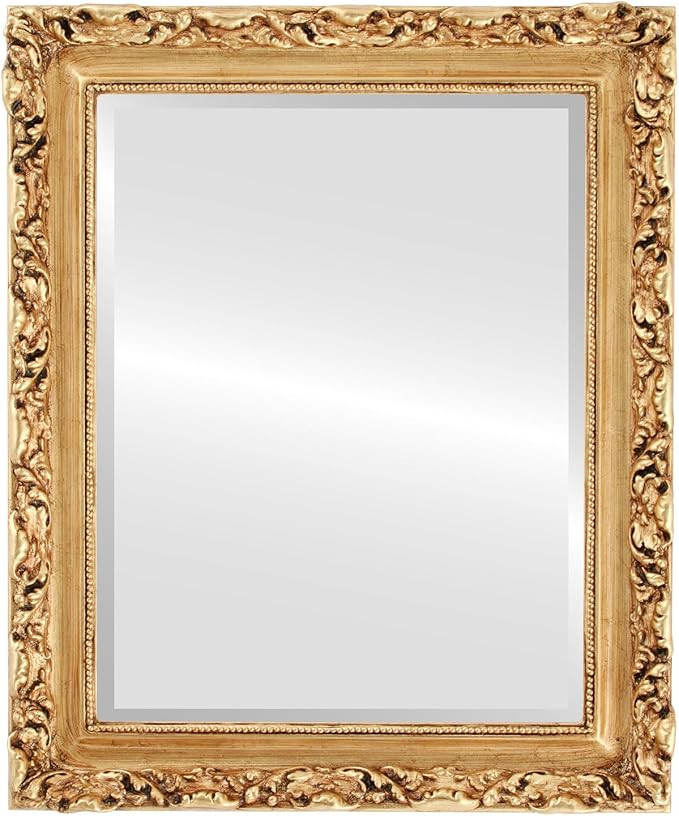 OVALCREST - Rectangle Wooden Beveled Wall Mirror for Home Decor, Bathroom, Vanity, Bedroom, Livin... | Amazon (US)