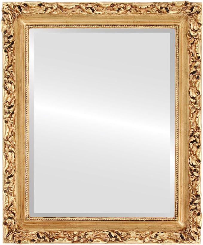 OVALCREST - Rectangle Wooden Beveled Wall Mirror for Home Decor, Bathroom, Vanity, Bedroom, Livin... | Amazon (US)