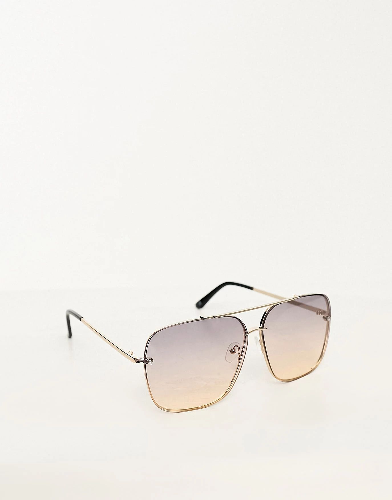 ASOS DESIGN metal aviator sunglasses with gradient lens | ASOS (Global)