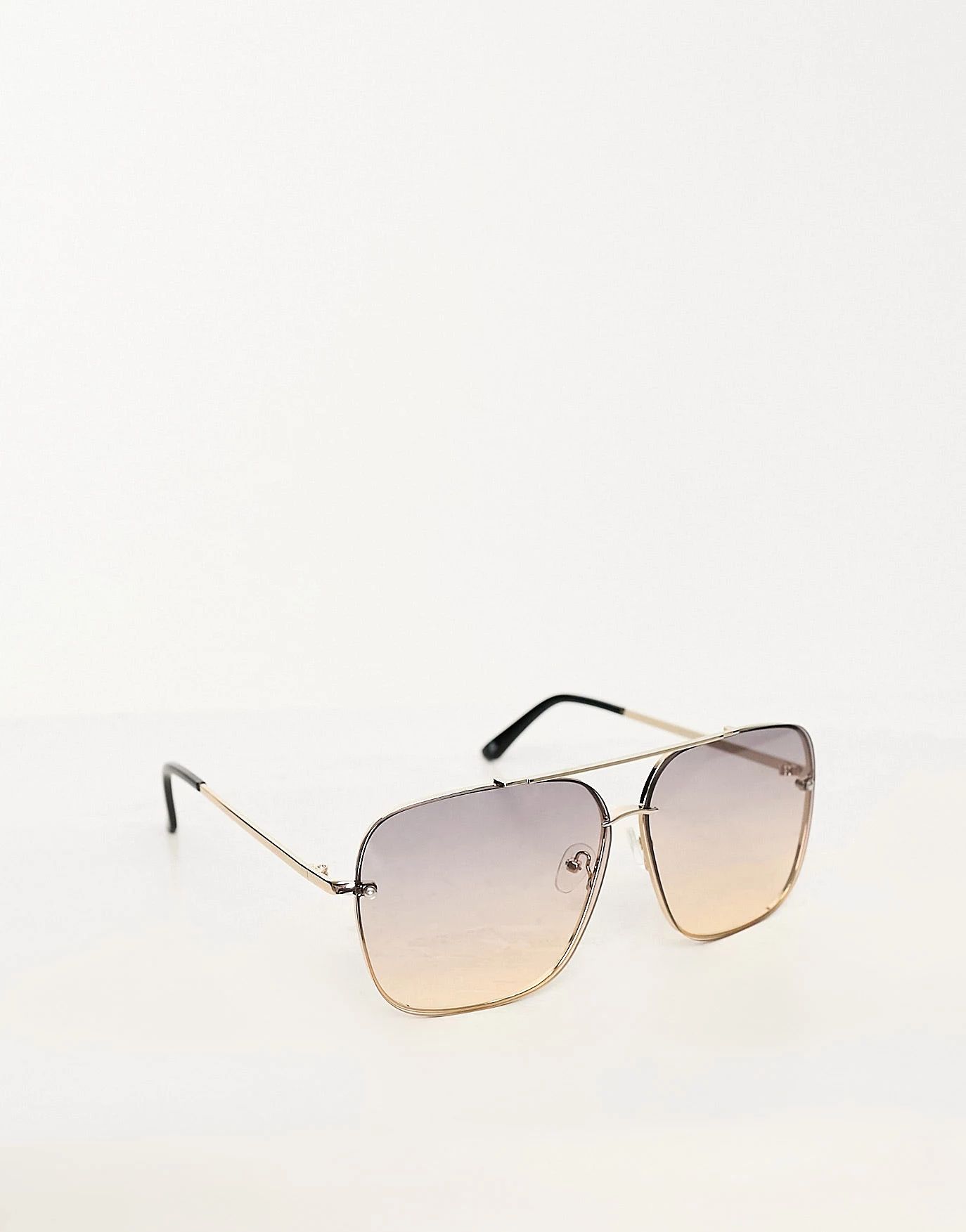 ASOS DESIGN metal aviator sunglasses with gradient lens | ASOS (Global)