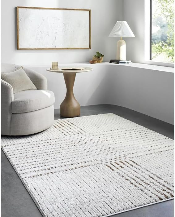 Livabliss x Galey Alix Architect IV Modern Geometric Area Rug, 9'2" x 12' (9' x 12'), Ivory/Dark ... | Amazon (US)