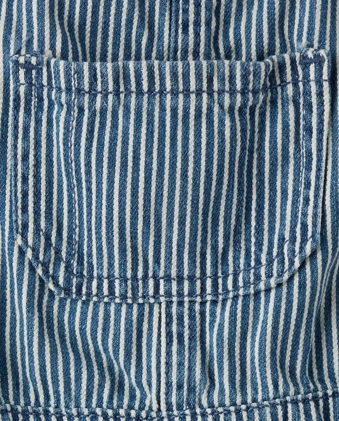 Baby And Toddler Boys Railroad Striped Denim Shortalls - blue | The Children's Place