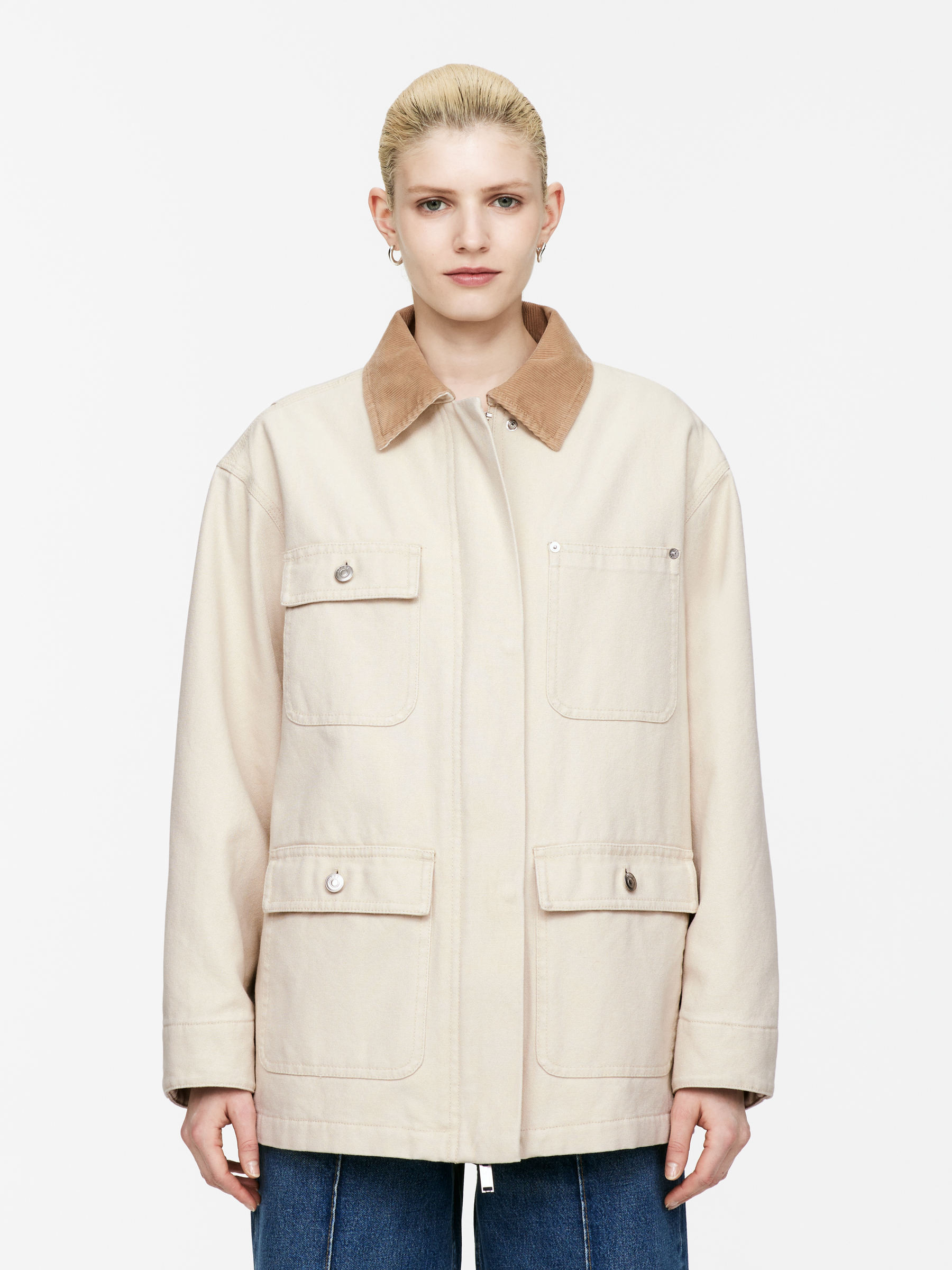Lined Canvas Jacket – Light Beige – Women – ARKET GB | Arket UK