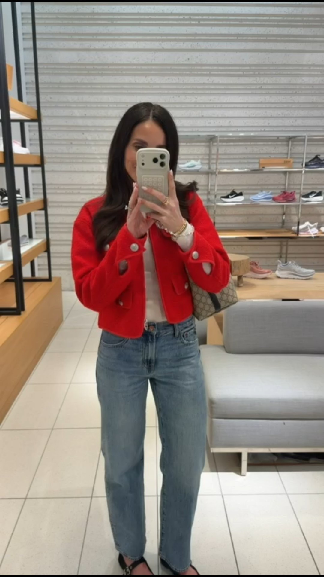 Beautiful red bomber jacket, business casual outfit, spring outfit, office outfit, casual chic style, annabrstyle.

#LTKFindsUnder100 #LTKOver40
