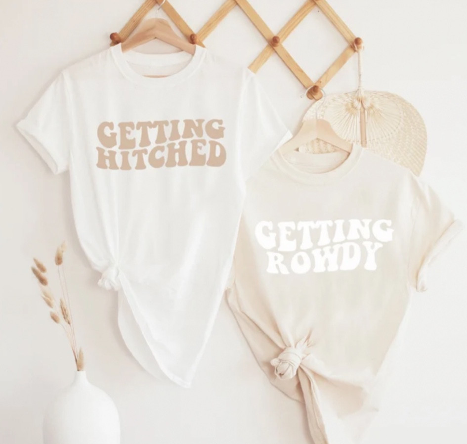 Bachelorette Party Shirts by NicePeopleTees

Matching Bachelorette Shirts | Etsy | Getting Hitched | Nashville Bachelorette | Matching Bridal Party | Neutral Bride shirt

#LTKwedding #LTKstyletip #LTKunder50