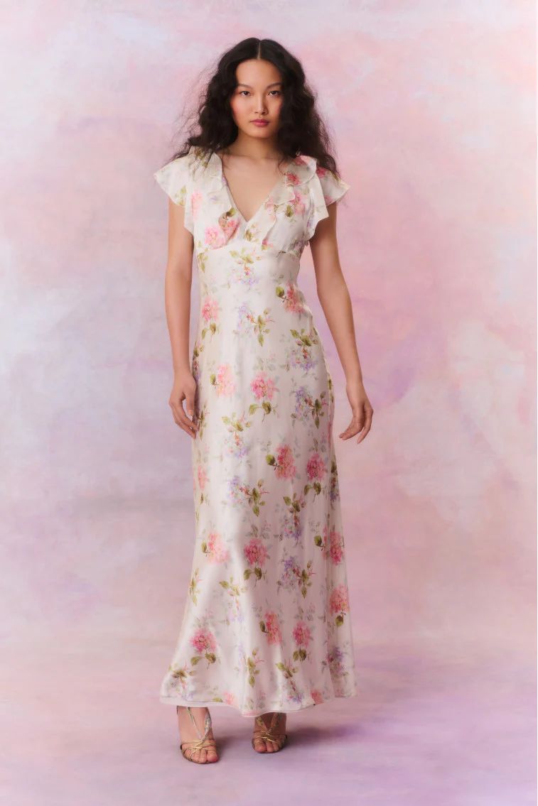 Kingley Heirloom V-Neck Maxi Dress | LoveShackFancy