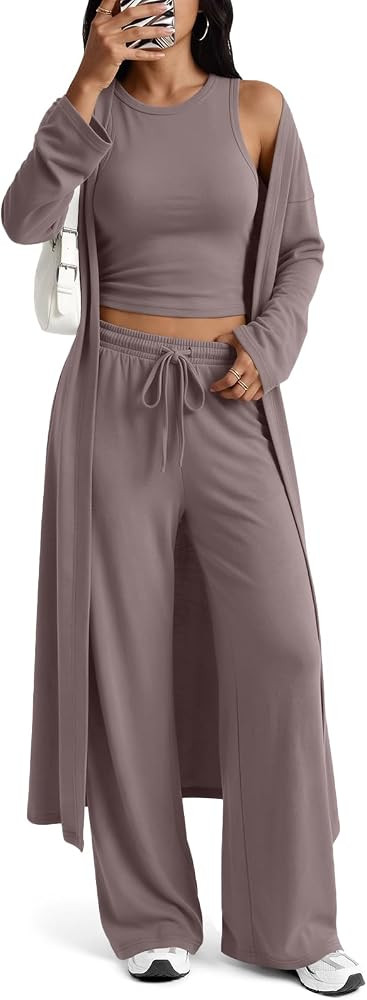 Trendy Queen 3 Piece Lounge Sets for Womens Travel Outfits | Amazon (US)