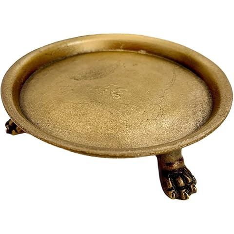 Alice Lane Home Collection Round Clawfoot Dish — Brass — for Home Decor, Candles, Jewelry, Pe... | Amazon (US)