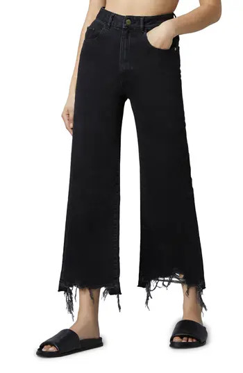 DL1961 Hepburn High Waist Crop Wide Leg Jeans in Lark at Nordstrom Rack, Size 30 | Nordstrom Rack