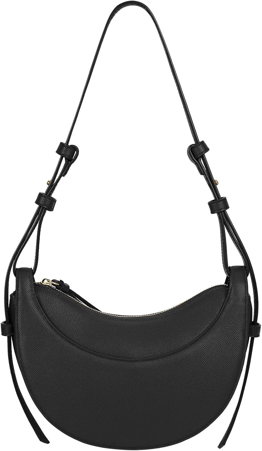 Faux Leather Saddle Bag for Women Shoulder Bag Crescent Purse Trendy Crossbody Purse Hobo Handbag | Amazon (US)