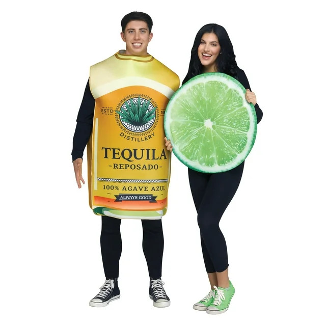 Couples Tequila and Lime 2pc Halloween Costume for Adults, Adult One Size Fit, by Way to Celebrat... | Walmart (US)