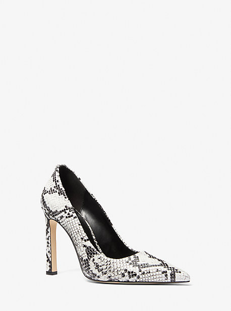 Amara Snake Embossed Leather Pump | Michael Kors US