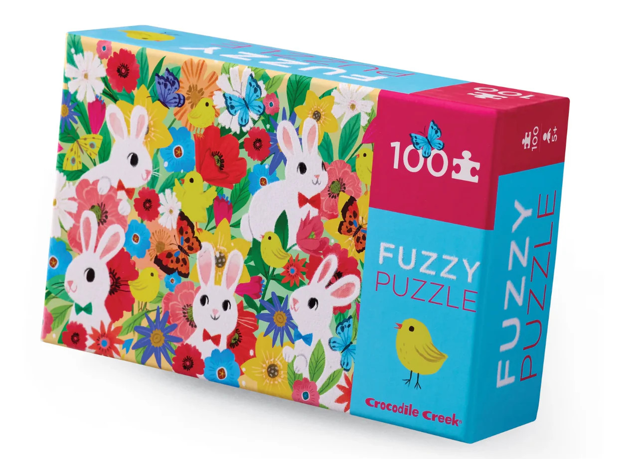 Crocodile Creek 100 Piece Fuzzy Puzzle- Bunny | JoJo Mommy