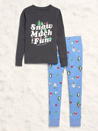 Gender-Neutral Snug-Fit Graphic Pajama Set for Kids | Old Navy (US)