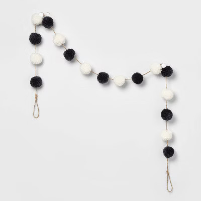 Pom Pom Garland Black & White - Wondershop™ | Target