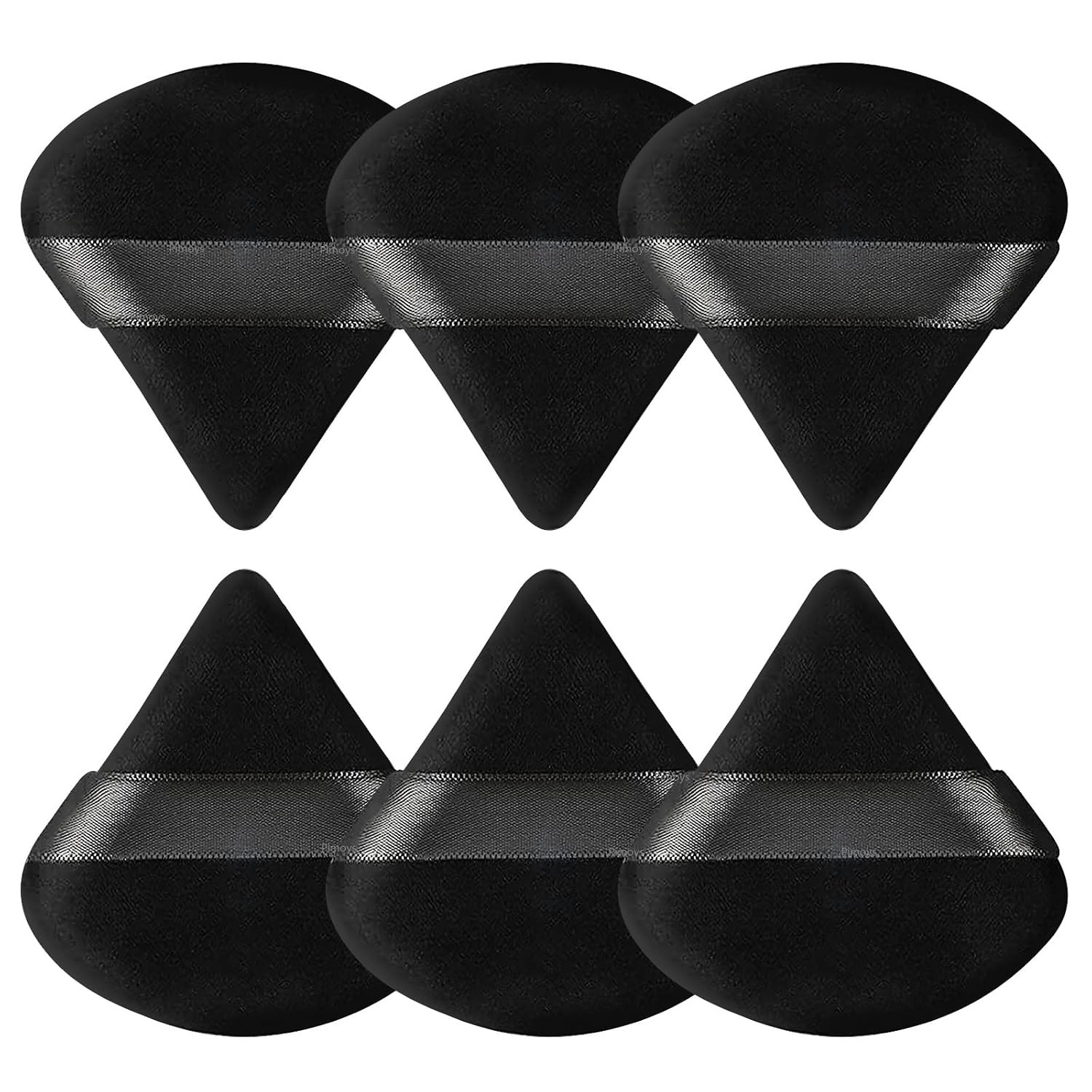 Pimoys Powder Puffs, 6 Pack Triangle Makeup Puff, Black | Amazon (US)