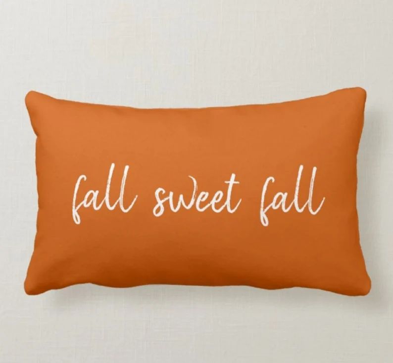 Fall Trend Pillow Coverfall Sweet Fall Cushion Caseorange - Etsy | Etsy (US)