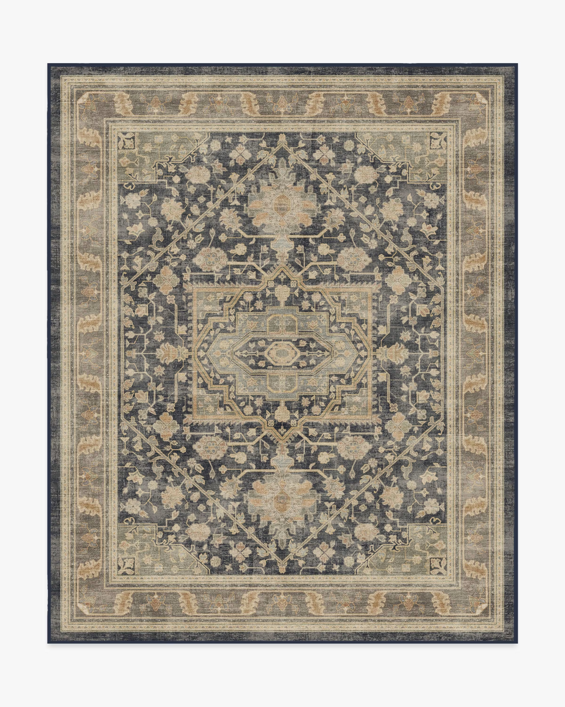 Zahra Ink & Vintage Citron Tufted Rug | Ruggable