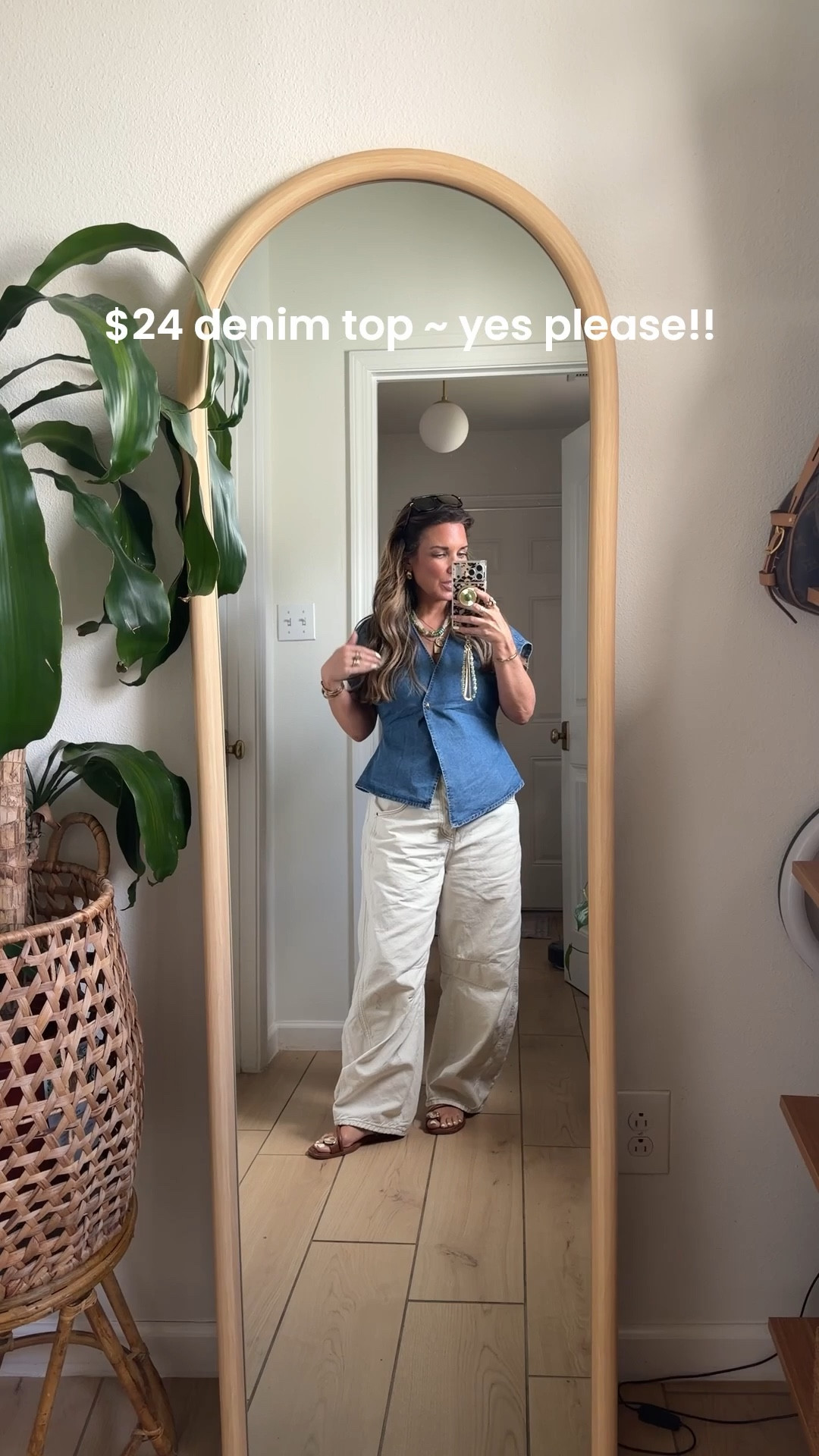 Outfit of the day!! This denim top is exceptional!!!! LOVE the fit. 
Perfect for spring. 
Size down. 



#LTKootd #LTKOver40 #LTKSeasonal