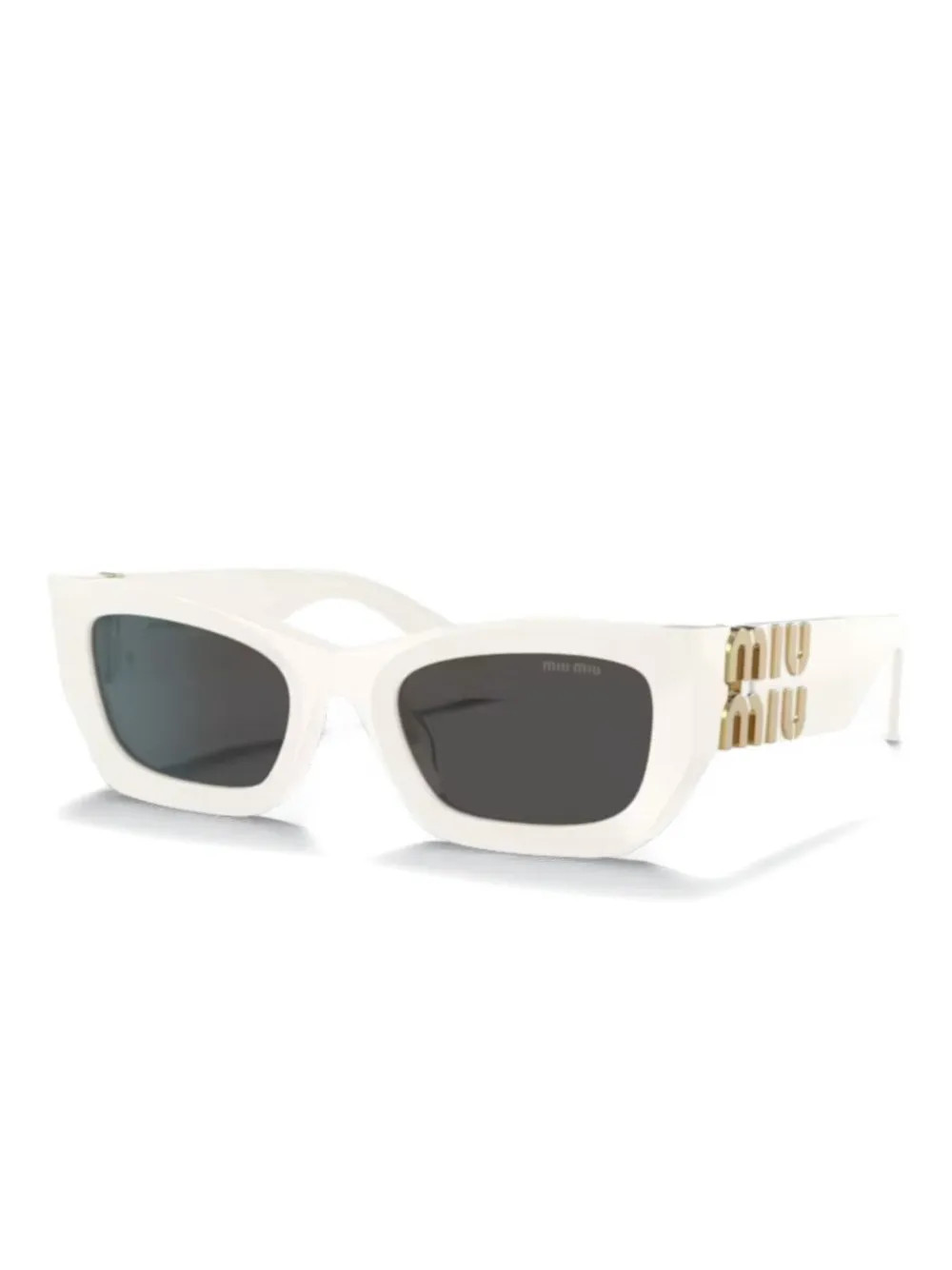 Miu Miu Eyewear 09WS logo-plaqusunglasses | White | FARFETCH AU | Farfetch Global