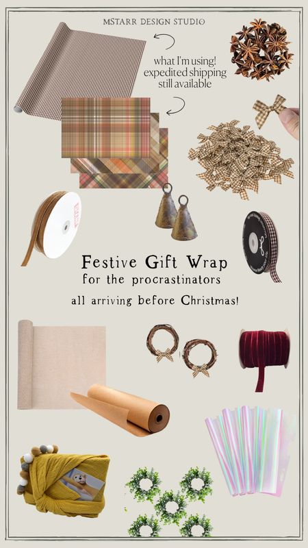 Festive gift wrap for the procrastinators! All arriving before Christmas. 

Gift wrap, holiday gifts, gifting, wrapping paper, furoshiki, ribbon, bells, bows

#LTKSeasonal #LTKGiftGuide #LTKHoliday