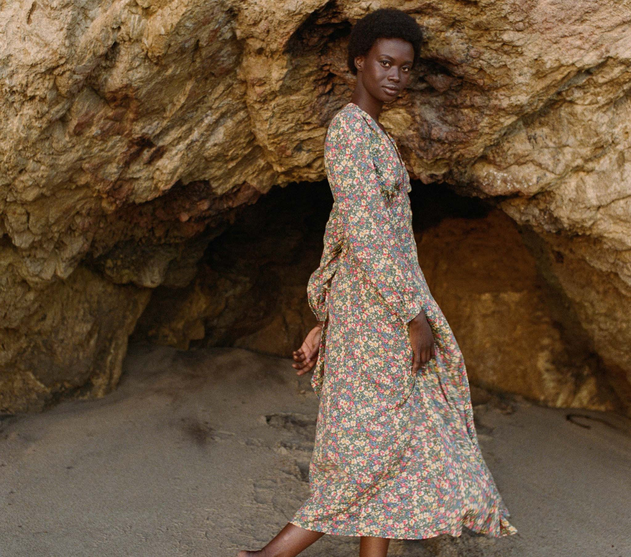 Charleston Dress - Green Valley Floral | DÔEN | DOEN