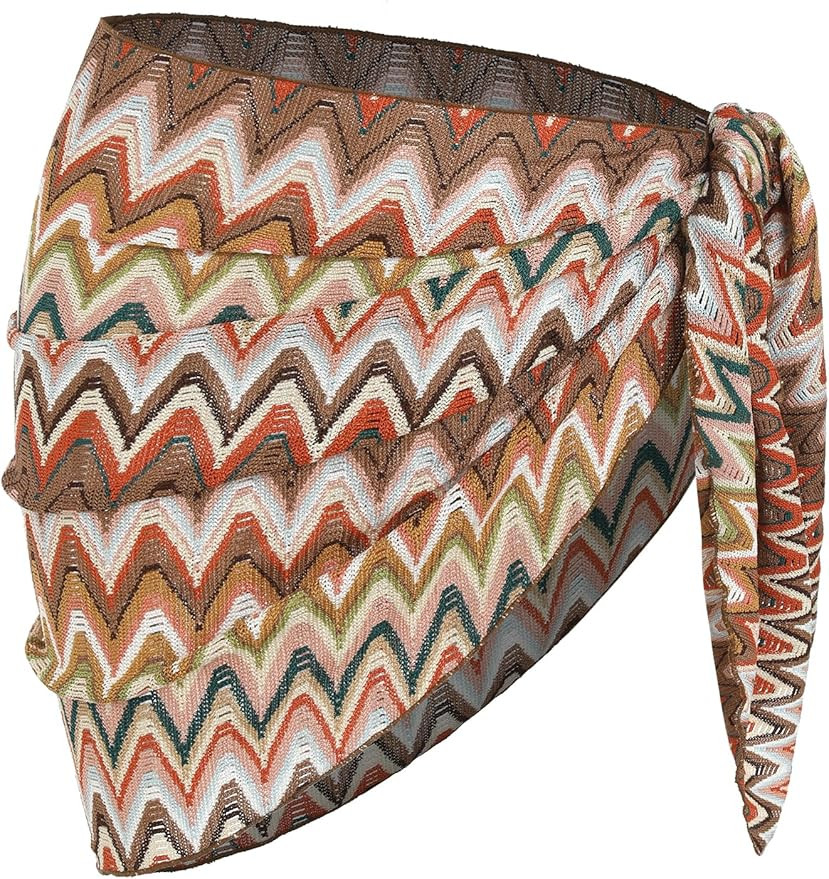 ZAFUL Women Beach Sarong Bathing Suit Wrap Skirt Textured Bikini Swimsuit Cover Ups for Swimwear | Amazon (US)