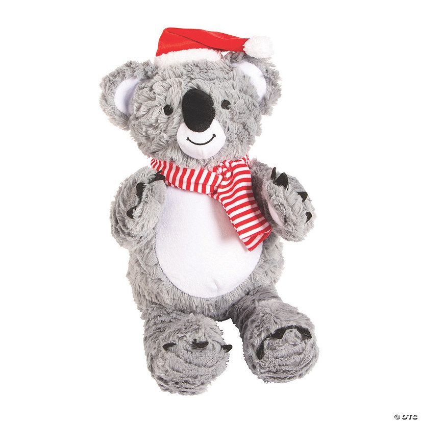 Christmas Stuffed Koala with Santa Hat | Oriental Trading Company