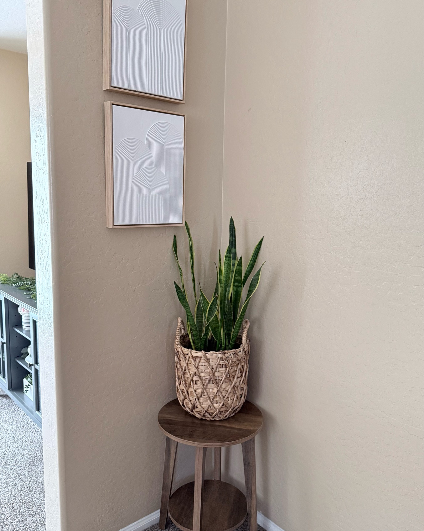 This cute two-tier side table from Amazon and wall art from Target create a charming corner styling in a small space. The table is sturdy enough to hold several books or decorative items.

#LTKHome #LTKSaleAlert #LTKSeasonal