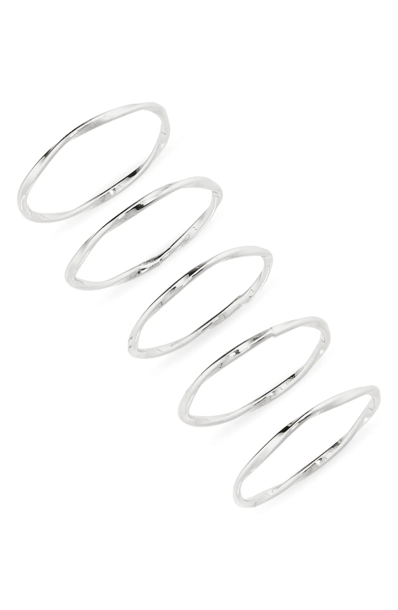 Nordstrom Set of 5 Demi Fine Stacking Rings | Nordstrom | Nordstrom