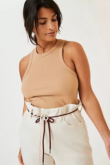 Maeve Cropped Racerback Tank | Anthropologie (US)