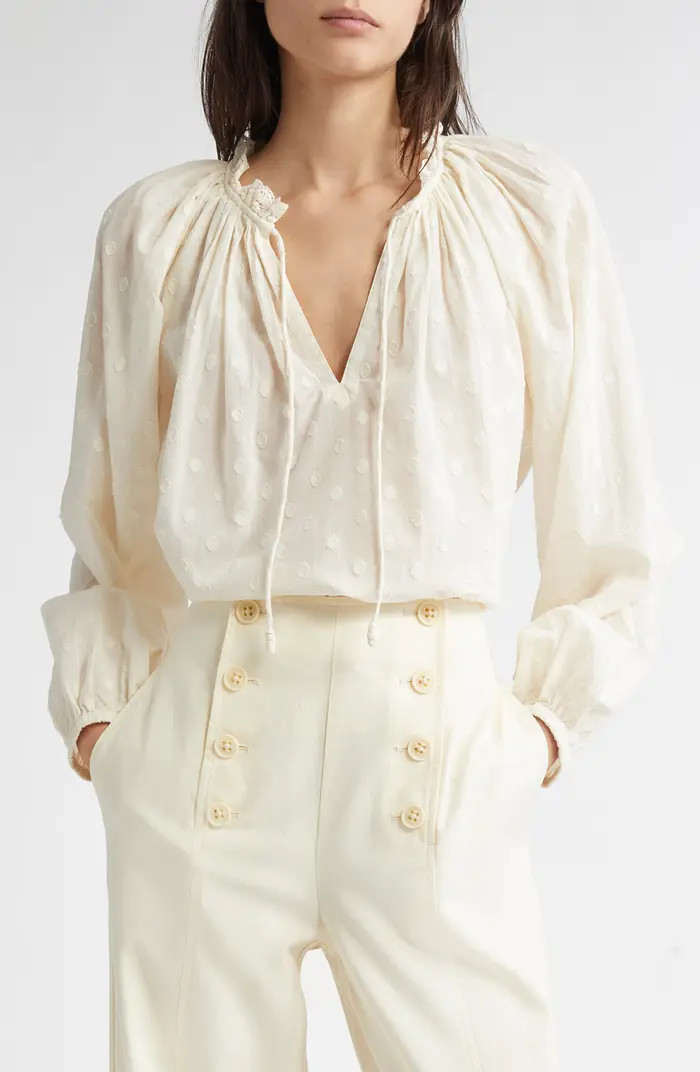 Ada Clip Dot Cotton Top | Nordstrom
