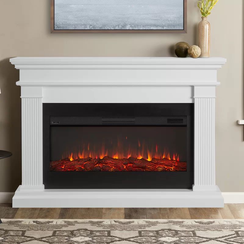 White Beau Electric Fireplace | Wayfair North America