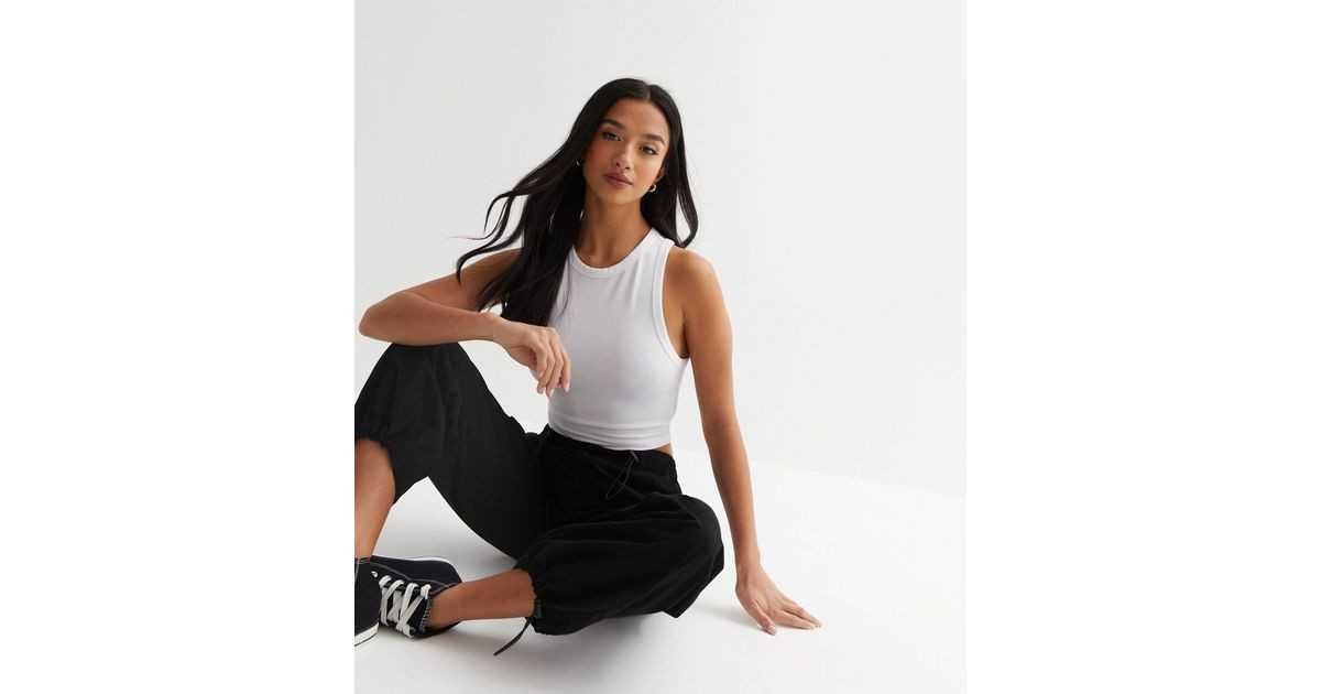 Petite White Jersey Crop Racer Vest
						
						Add to Saved Items
						Remove from Saved Items | New Look (UK)