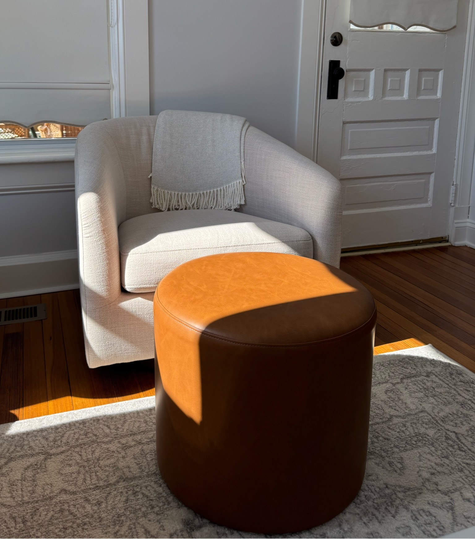 The chair is super wide and cozy!