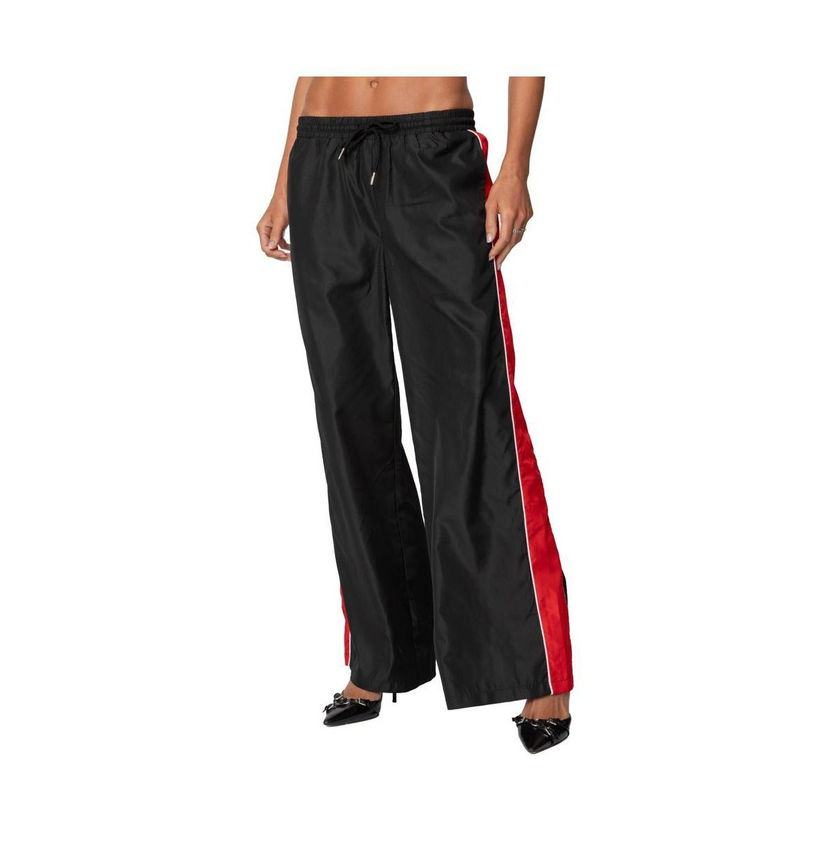 Edikted Womens Cameron Contrast Panel Track Pants - Black | Macy's