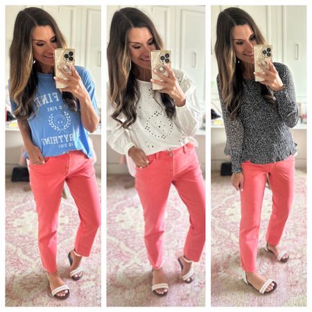 How to style coral pants from @maurices #mauricespartner  #maurices #discovermaurices 

#LTKfindsunder50 #LTKstyletip #LTKover40