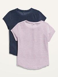 Breathe ON Crew-Neck Slub-Knit T-Shirt 2-Pack for Women | Old Navy (US)