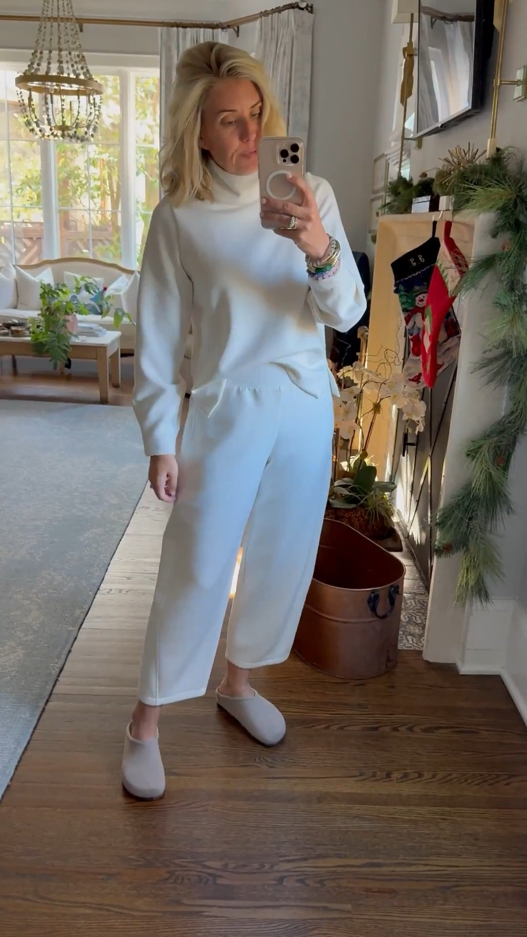 The perfect set to elevate! I’m adding a puffer vest and accessories. Comfort and chic! 

Turtleneck - xs
Barrel Pant - petite small
Clogs - 7 

#LTKgrwm #LTKmomlife #LTKdayinmylife