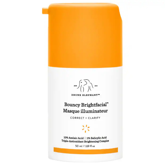 Bouncy Brightfacial Brightening Mask with 10% Azelaic Acid + 1% Salicylic Acid - Drunk Elephant |... | Sephora (CA)